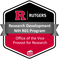 Rutgers Research Development NIH R01 Program Digital Badge graphic